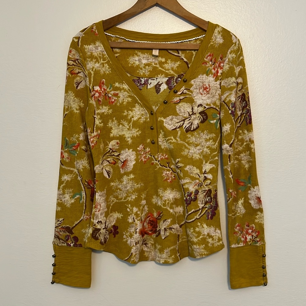 Anthropologie Pilcro - Thermal Henley Blouse - Medium